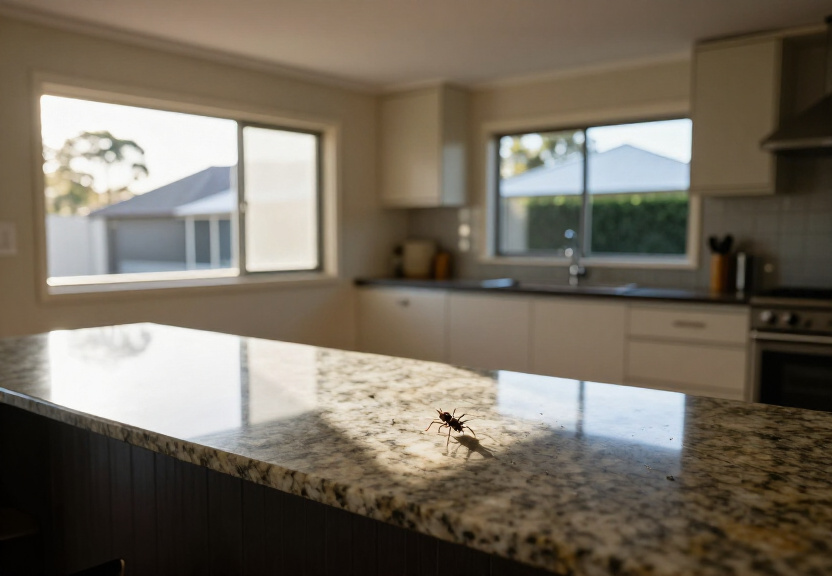 Storage area in Frenchs Forest after spider treatment